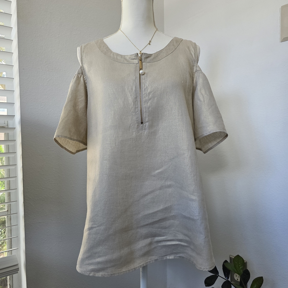 Ellen Tracy Light Beige Blouse